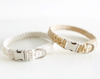 Macrame Dog Collar | Customise Size | Handmade | Ecofriendly | Recycled Cotton | Dog Collars | Pet Accessories | Gift Ideas