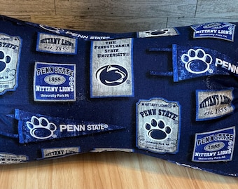 Penn State Signs Collegiate 3 Sided, Bone Shaped Travel Pillow, Multipurpose Pillow, Supportive Comfort for Side Sleepers, Lumbar Support