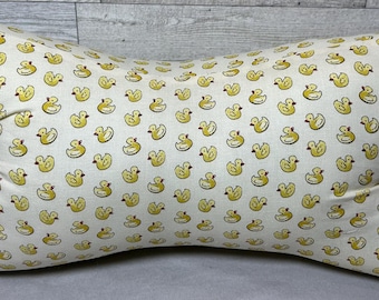 Rubber Duckies 3 Sided, Bone Shaped, Travel Pillow, Great Multipurpose Pillow, Supportive Comfort for Side Sleepers, Lumbar Support