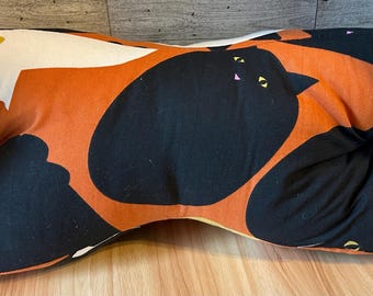 Almohada de viaje de 3 lados con forma de hueso y diseño de gatos en pan, multiusos, brinda comodidad y soporte para quienes duermen de lado, soporte lumbar.