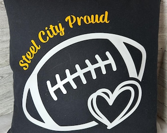Steel City Proud 18" Throw Pillow with Removable Cover