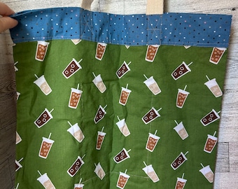 Bolsa de café helado hecha a mano, única, ideas de regalo