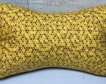 Honeycomb 3 Sided Bone Shaped Travel Pillow, Multipurpose Pillow, Supportive Comfort for Side Sleepers, Lumbar Support