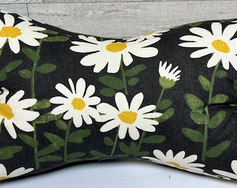 Spring Daisies 3 Sided Bone Shaped Travel Pillow, Multipurpose Pillow, Supportive Comfort for Side Sleepers, Lumbar Support