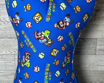 8 Bit Heroes 3 Sided Bone Shaped Travel Pillow, Multipurpose Pillow, Supportive Comfort for Side Sleepers, Lumbar Support