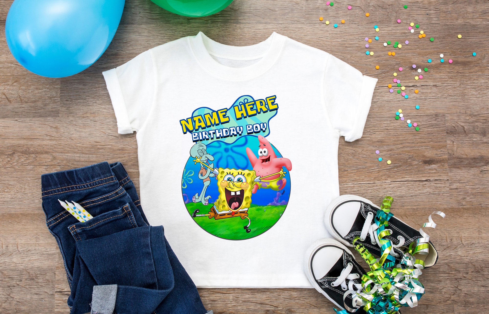 Discover Spongebob Squarepants Geburtstag Personalisiertes T-Shirt N