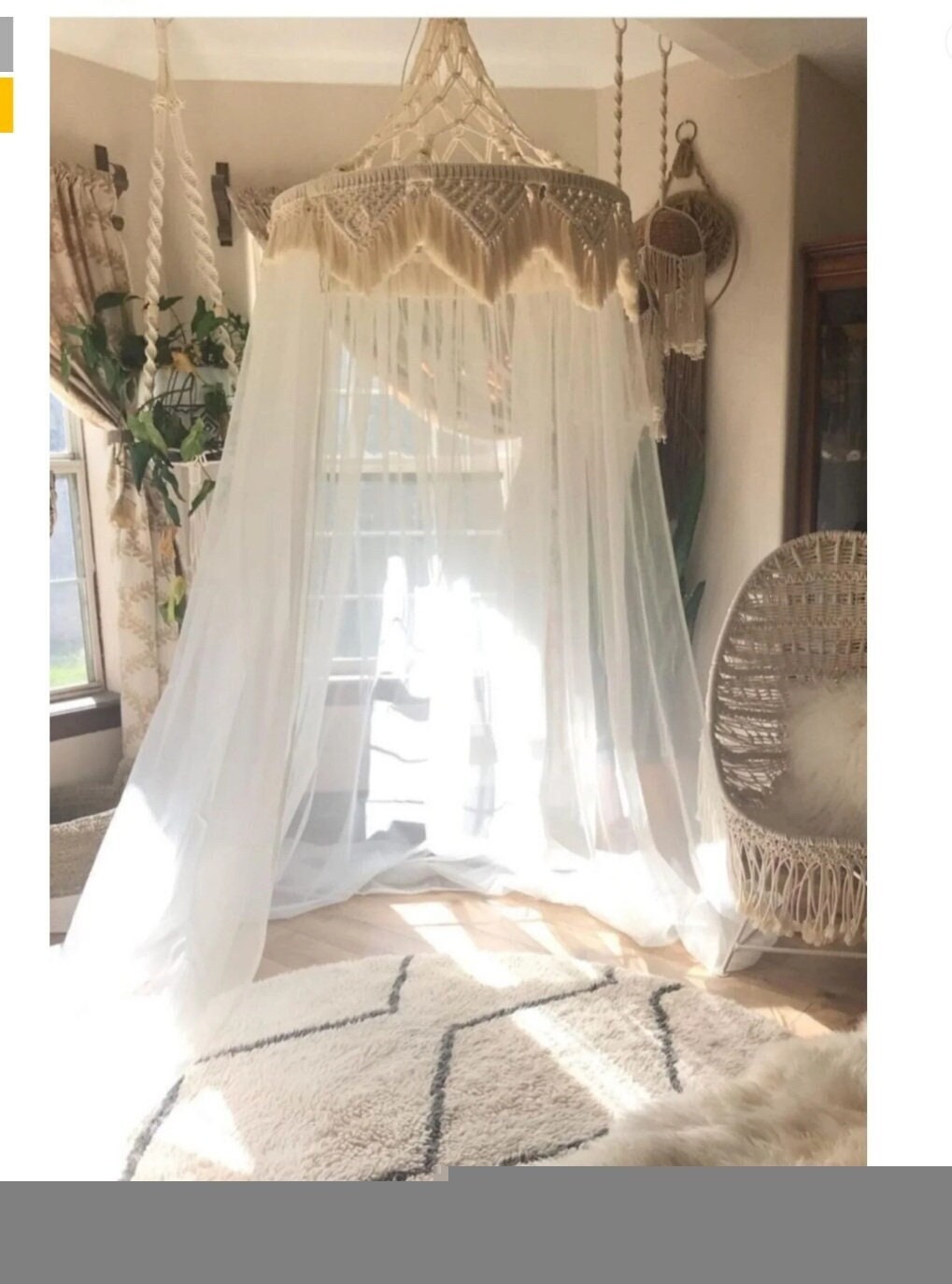 Macrame Canopy Mosquito Net