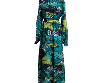 Bambah Petra tropical-print maxi dress - Green