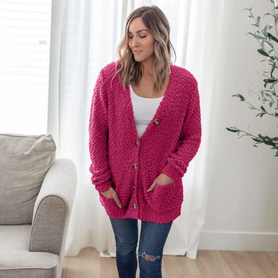 Long Sleeve Sweater Cardigan - Etsy