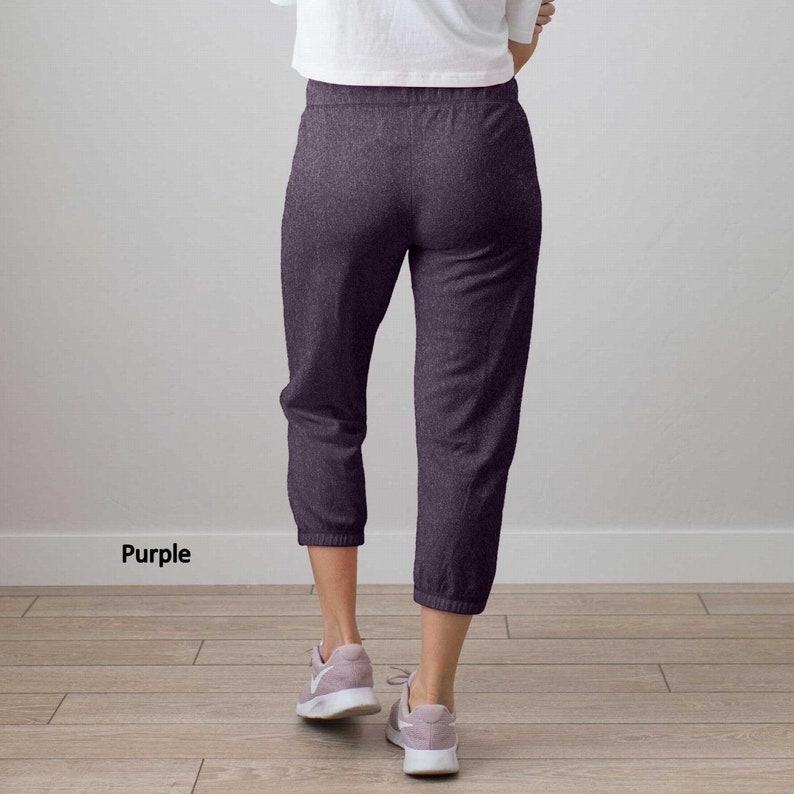 Womens Capri Jogger Pants Activewear Capris Sweatpants Etsy