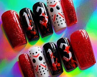 CAMP HORROR | horror halloween press on gel nails | Includes application kit!