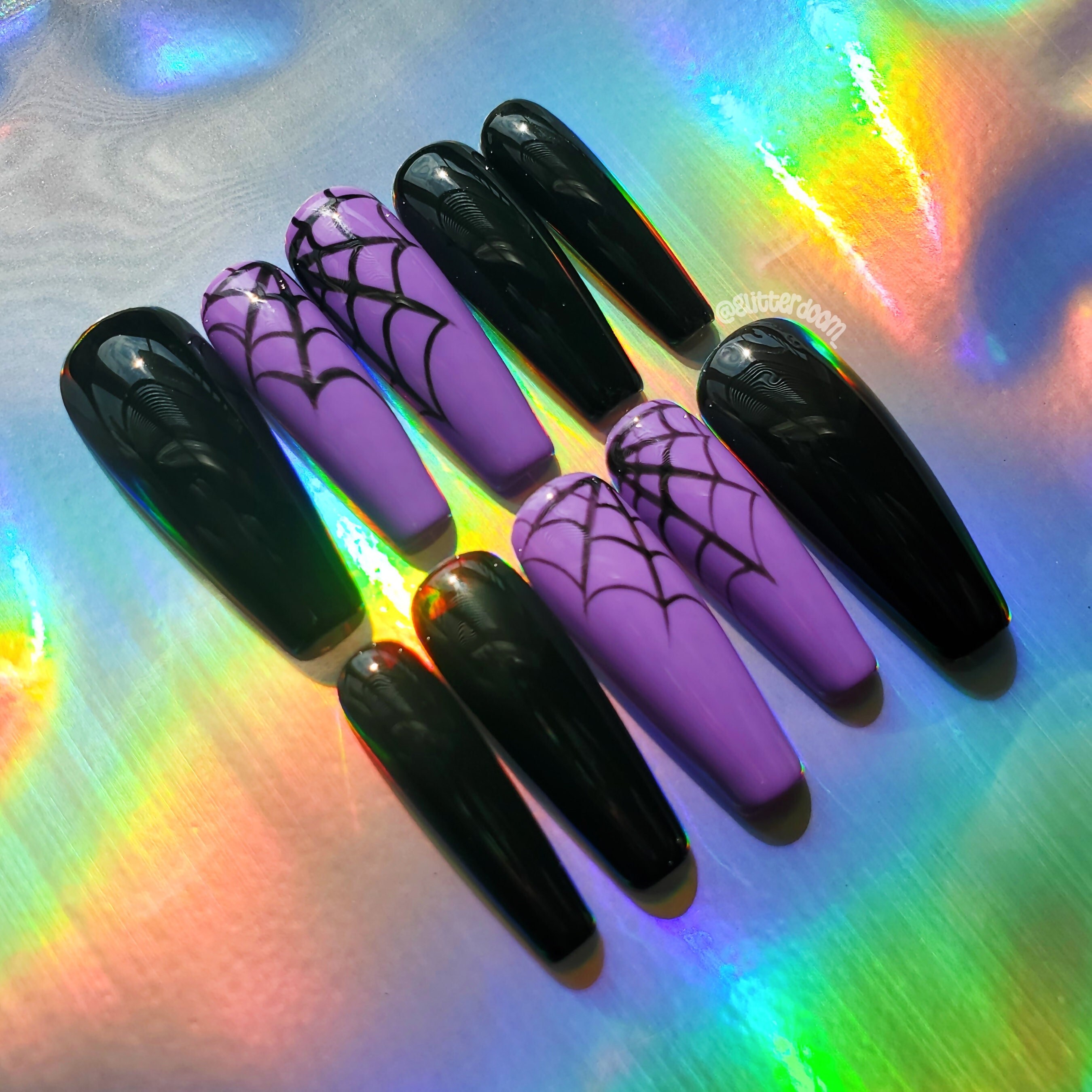 Nails by Alisha - Purple and black ombré nails #gelnails... | Facebook
