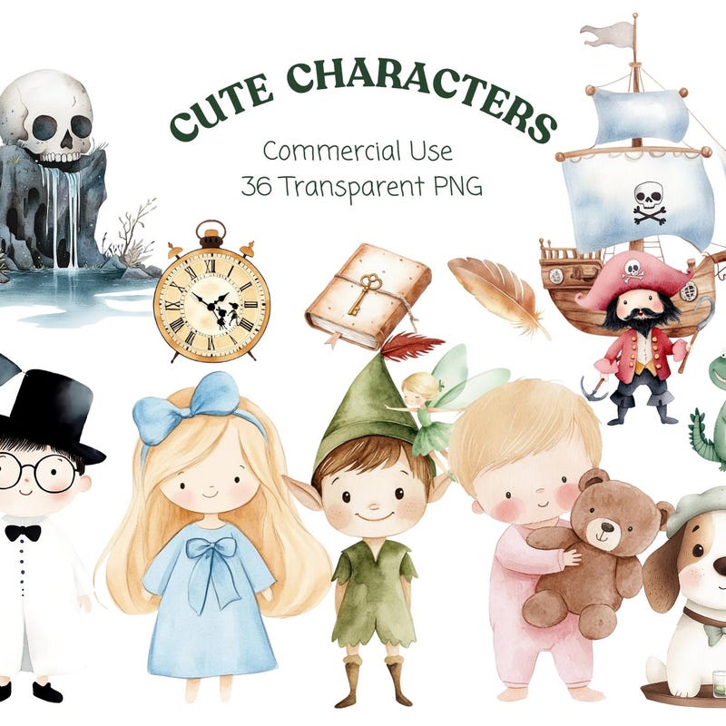 Peter Pan Clipart - Etsy