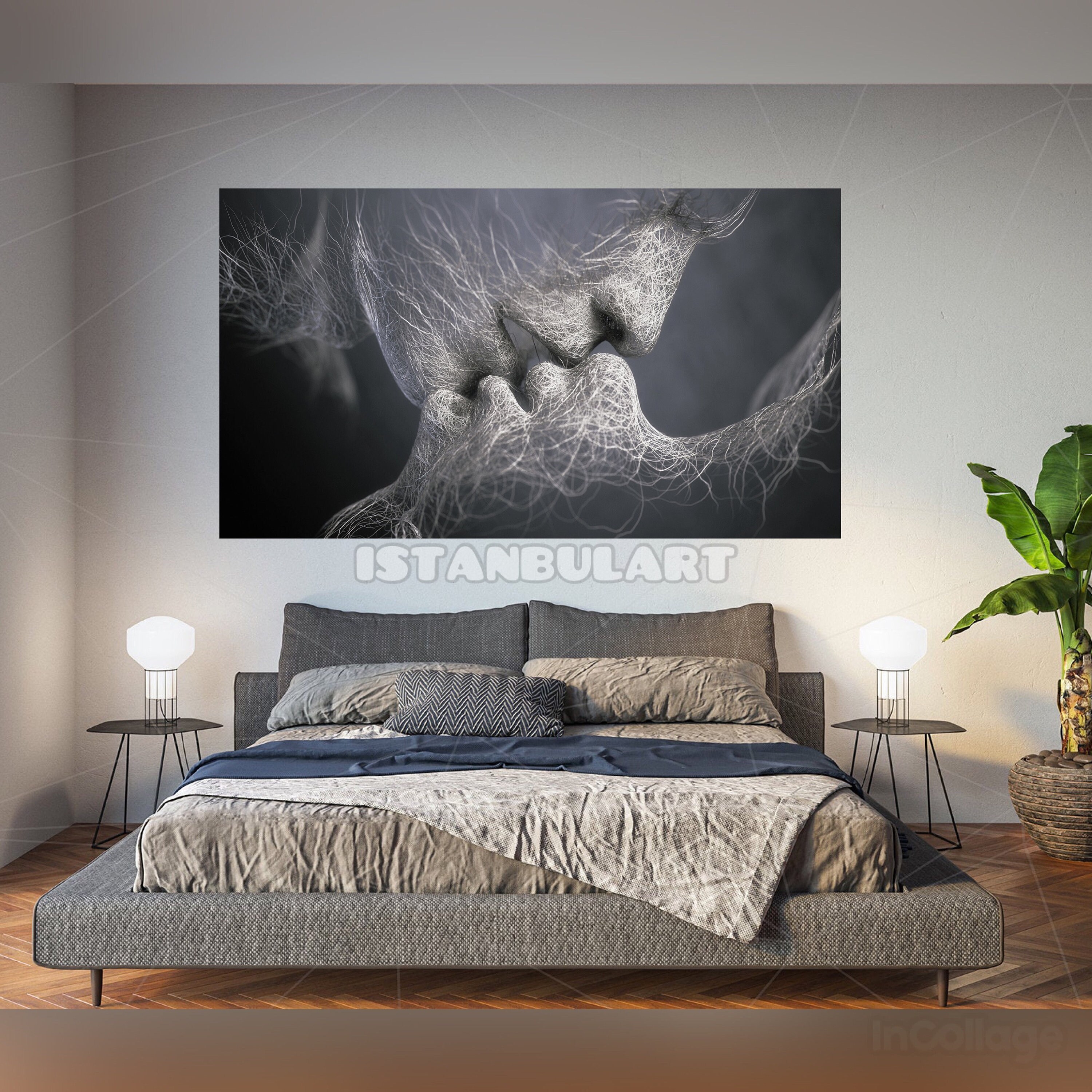 Love Heart Canvas Art Print Canvas Wall Art Wall Hanging | Etsy UK