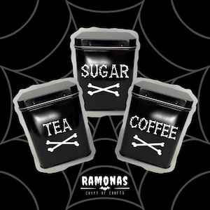 クリプトヒンジキャニスター - キッチンキャニスターセット。カスタマイズ可能