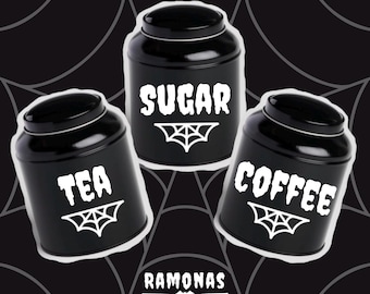 Juego de urnas espeluznantes - Juego de urnas de cocina estilo urna mediano. Personalizable.