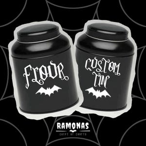 不気味な壷型キャニスター - 大きな壷型キッチンキャニスター。カスタマイズ可能