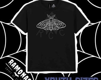 Camiseta juvenil de polilla halcón de la cabeza de la muerte