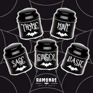 Spooky Urn Canister - Small Urn Style Kitchen Canisters. Available Singular or as set.