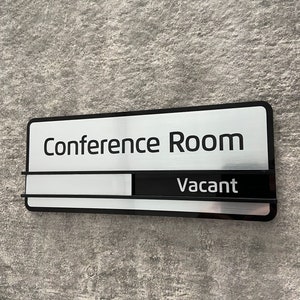 Modifiable Conference Room Sign, In Use - Vacant Status Indicator, Indoor Door Plate, Custom Office Sign, Directional Marker