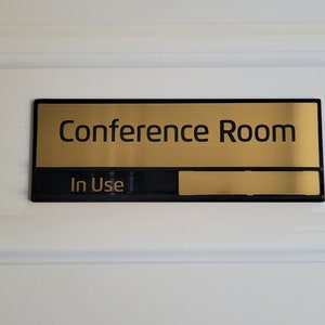 Flexible Status Conference Room Sign, Custom In Use - Vacant Signage, Indoor Door Plate, Office Directional Sign, Adjustable Marker