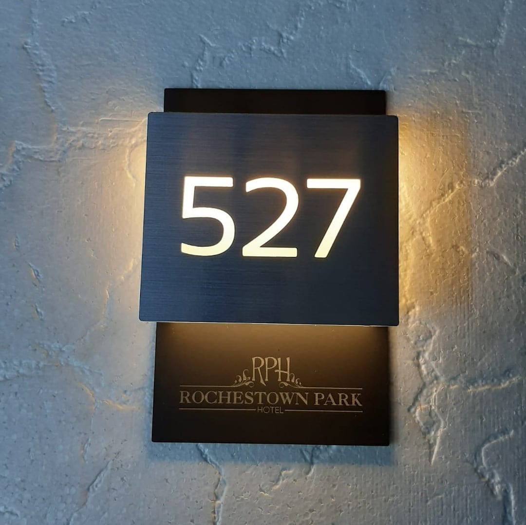 Custom Hotel Room Sign, LED Door Sign for Hotel, Door Number Plaque