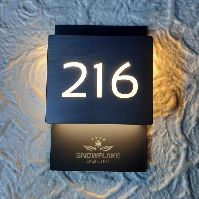 Custom LED Hotel Room Sign Hotel Door Number Sign Etsy