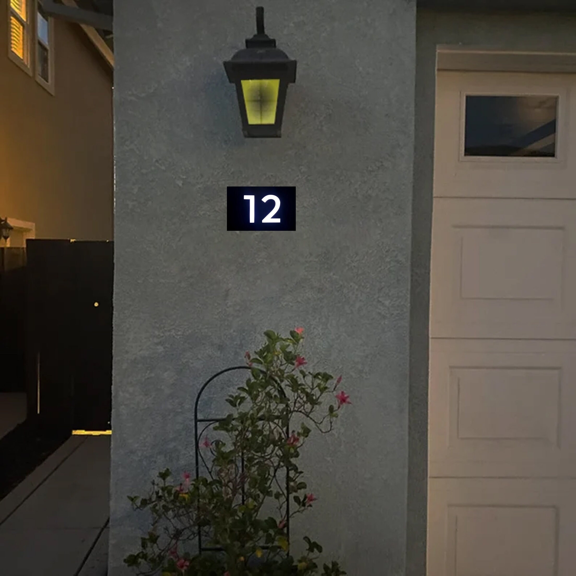 Illuminated House Sign Modern LED Home Number Custom Address - Etsy