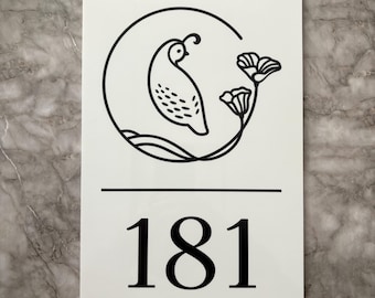 Modern Room Number Sign, Custom Hotel Door Plaque, Personalized Logo and Number, Stylish Acrylic Hotel Room Sign