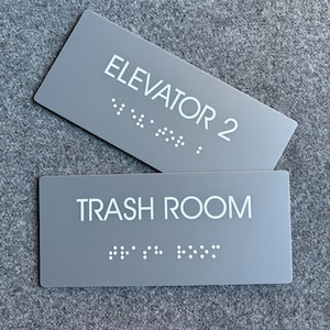 Custom Text Sign, Personalized Room Name Sign, Custom Door Labels, Acrylic Nameplate with Braille, Interior Office Signs