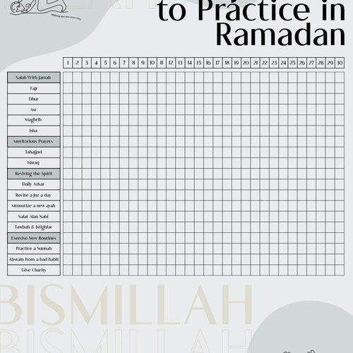 2023 Ramadan Planner Ramadan Planner Printable Daily Salat Etsy