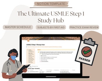 USMLE Step 1 Study Hub (Notion Template For Medical Students)