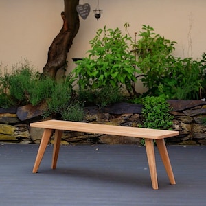 Bench made of solid oak 118-180 cm handmade