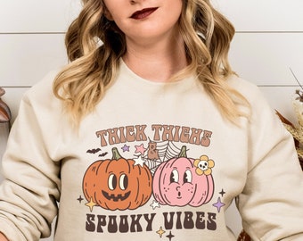 Spooky Vibes Sweatshirt, Fall Vibes Spooky, One Spooky Mama Sweatshirt, Spooky Season Halloween Shirt, Halloween Thanksgiving Gift
