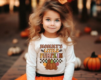 Mommys Little Pumpkin Sweatshirt, Cute Kids Fall Halloween Sweatshirt, Youth Helloween Sweater, Pumpkin Spice Shirt, Fall Child Sweatshirt