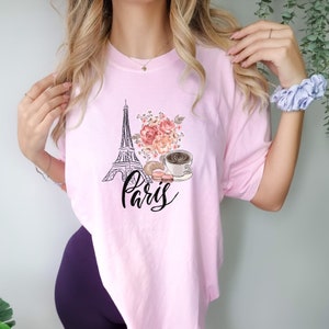 Paris in Spring Shirt, France Travel Eiffel Tower Shirt, Paris Shirt for Girls, Travel Paris T-Shirt, Women's Paris T-Shirt, Gift for Her image 8