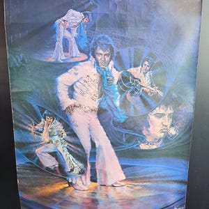 Imágenes raras de pósteres de Elvis firmados por Danny Berg en el concierto del 18/8/78