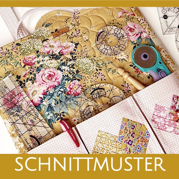 Schnittmuster - Tasche für Lineale mit speziellen Fächern (Patchwork- und Quiltlineale), optimal für Nähtreffen!