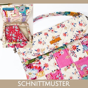 A sewing bag that also works as a crochet bag, book bag, or tablet and cable bag. Perfect for short trips!