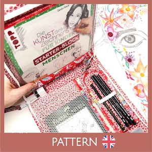 Drawing case, versatile - also suitable as a sewing case and for journaling - sewing patterns
