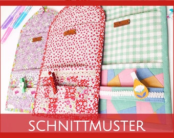 kleine Wandtasche für den Schreibtisch und an der Nähmaschine mit Notizleiste und 2 Fächern - Schnittmuster