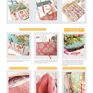 Bolsa para reglas de patchwork y quilting con compartimentos especiales, ¡ideal para reuniones y talleres de costura! - Patrones de costura imagen 10
