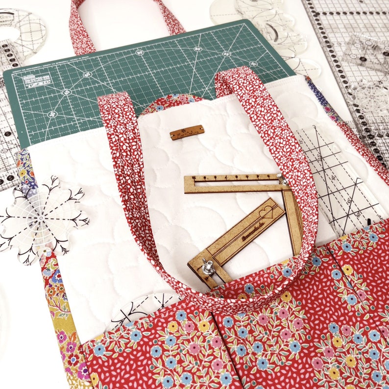 Bag for patchwork and quilting rulers with special compartments, optimal for sewing meetings and workshops Sewing Pattern Bild 8