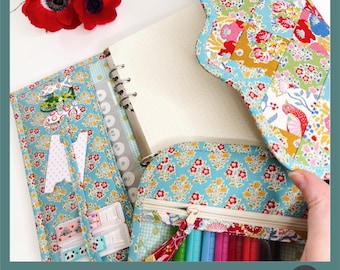 Planner, also good as a scrapbook, bullet journal, or sketchbook. 5 interior compartments and one exterior pocket - Sewing pattern