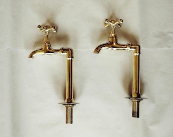 Bronze Brass Faucet, Garden Tap, Wall Mounted Water Spigot, Brass Bronze Spout