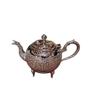 Handmade Moroccan Silver Teapot – Authentic Artisan Crafted Tea Pot for Moroccan Tea Ceremony & Home Decor
