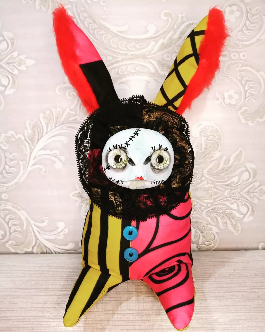 Dust bunnies doll rabbit plushie the maker plushie doll fanmade art