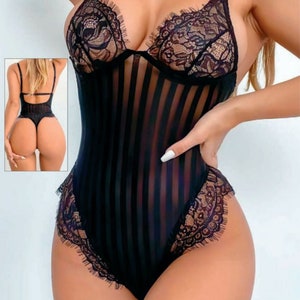 Woman Sexy/Classy Fantasy Lingerie See Through Black