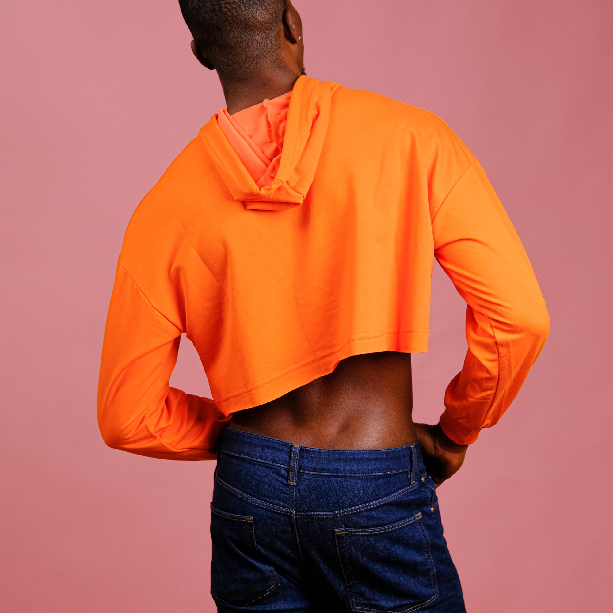 Pull Crop Top Orange Forever 21 - Taille S, Manches Courtes - Occasion Très Bon état