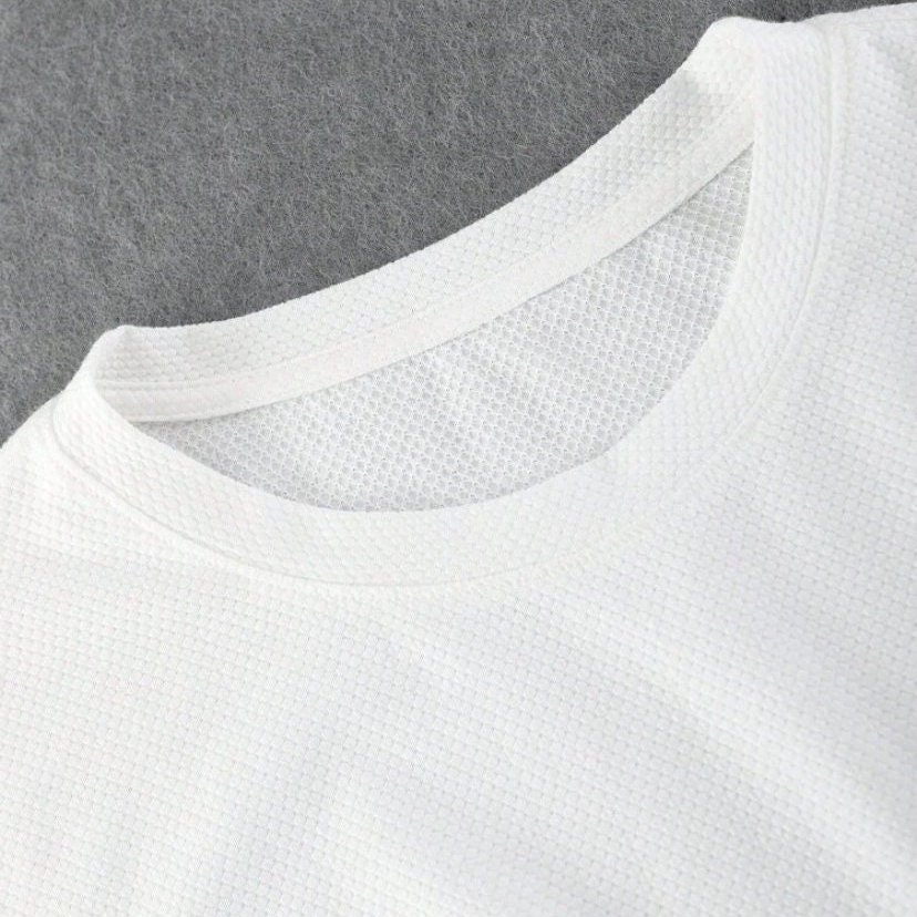 ★KODAK★ Breezepop Mesh Texture Short Sleeve T-Shirt WHITE Unisex Crop Top White Crop T-shirt, Mesh Tee - Etsy